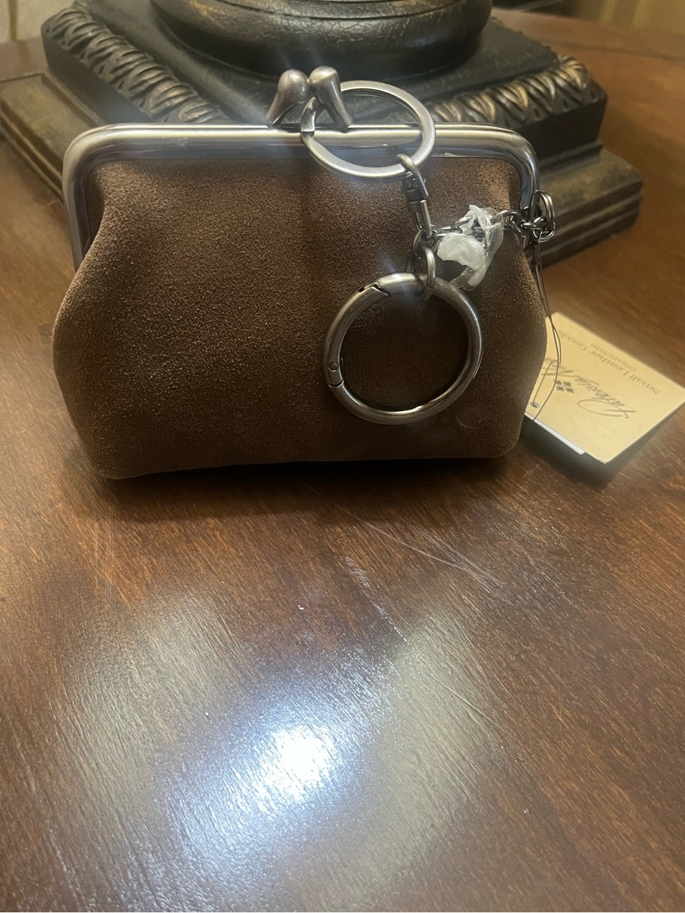 Patricia Nash Large Borde Kiss Lock Coinpurse-Mudhroom NWT